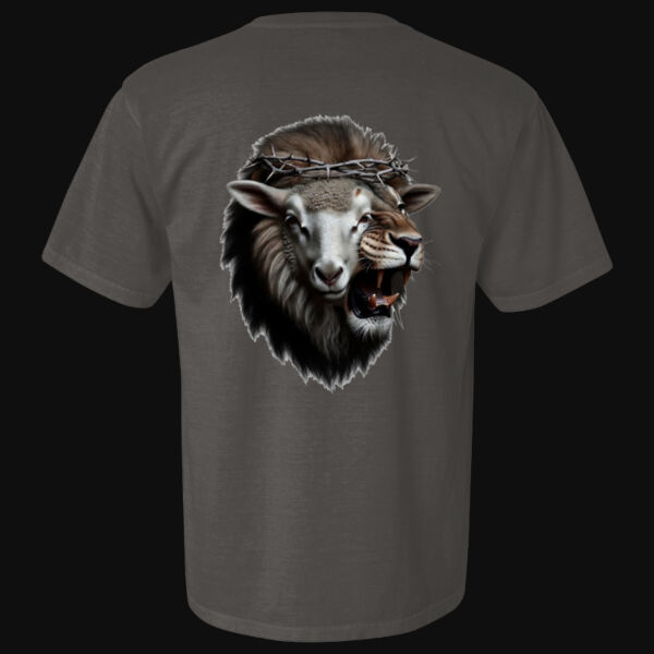 Lion and Lamb Head  - Heavyweight Ring Spun Tee Thumbnail