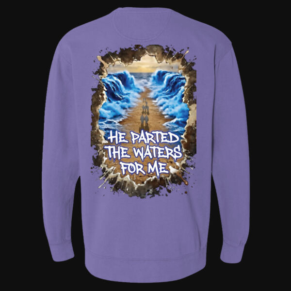 He Parted The Waters For Me - Ring Spun Crewneck Sweatshirt Thumbnail